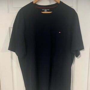 Tommy Hilfiger Men's Blue Pyjama Set.  Blue Top.  Blue and Green Plaid Bottoms